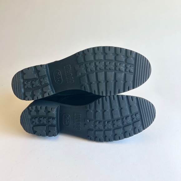 Munro Black Suede Genuine Leather Rubber Outsole Combat Boots size 6 - Picture 11 of 16